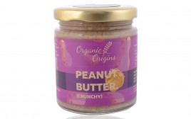 Organic Origins Peanut Butter. (Crunchy)  Glass Jar  200 grams